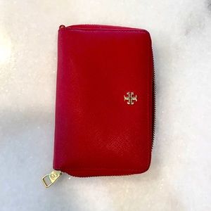 Tory Burch red phone wallet